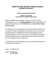 Parish Councillor Vacancies